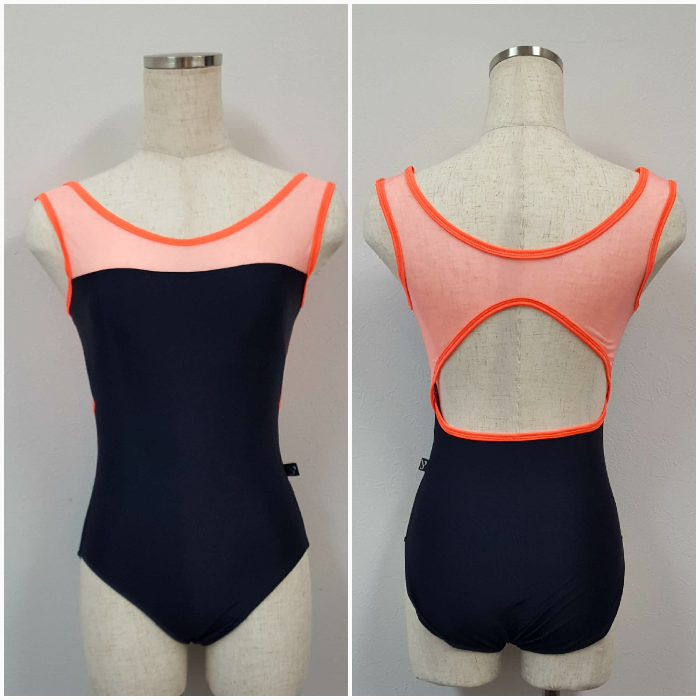 青 ペイズリー柄 レオタード　M 青 ペイズリー柄 レオタードM