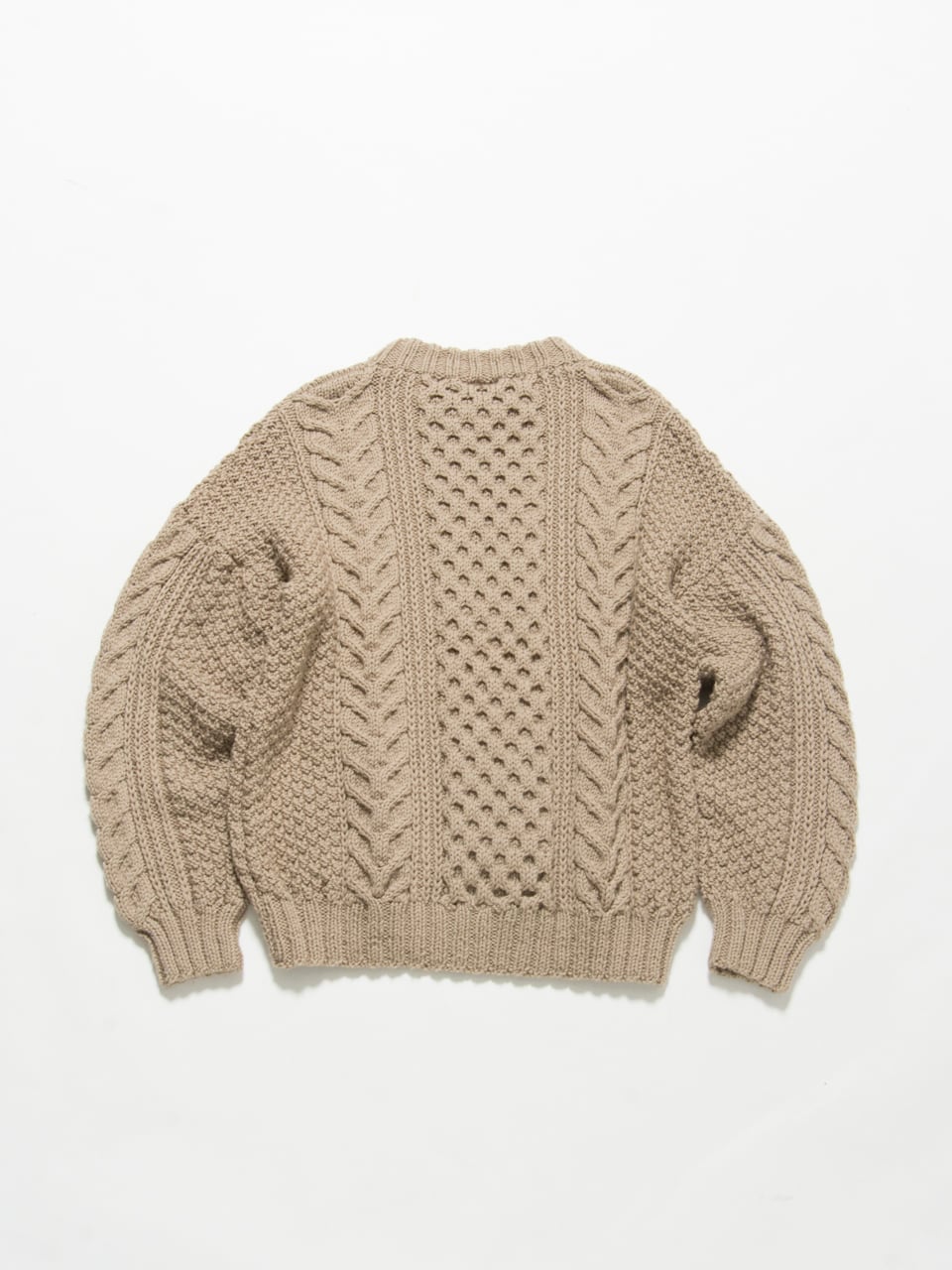 【Made in New Zealand】Hand made Alan sweater（ニュージーランド製 ハンドメイドアランセーター ケーブルニット）