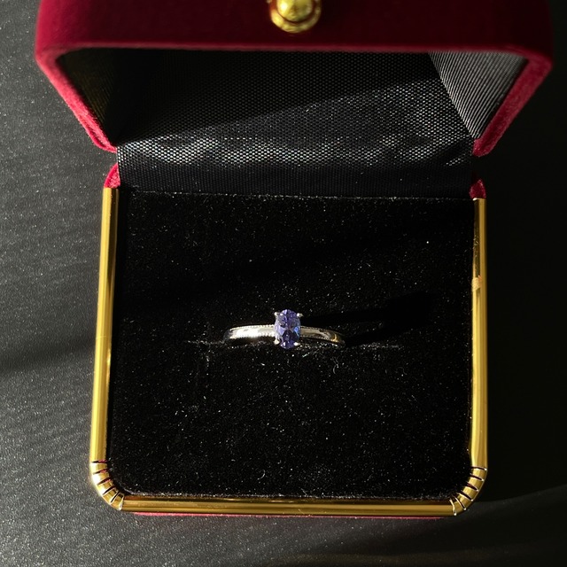 S925 タンザナイト リング｜オーバルカット｜フリーサイズ｜シルバーリング