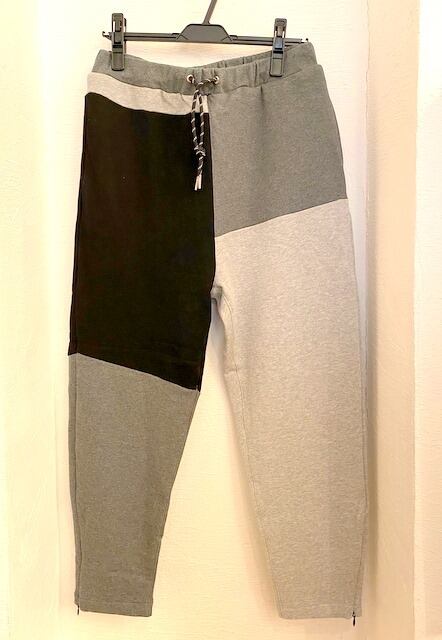 Patchwork Design Sweat Pants Charcoal | 武蔵小杉のセレクトショップ