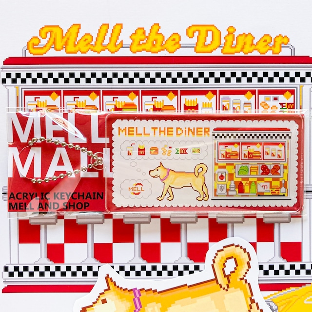 ショップアクリルキーホルダー　MELL THE DINER　メル会長とお店柄