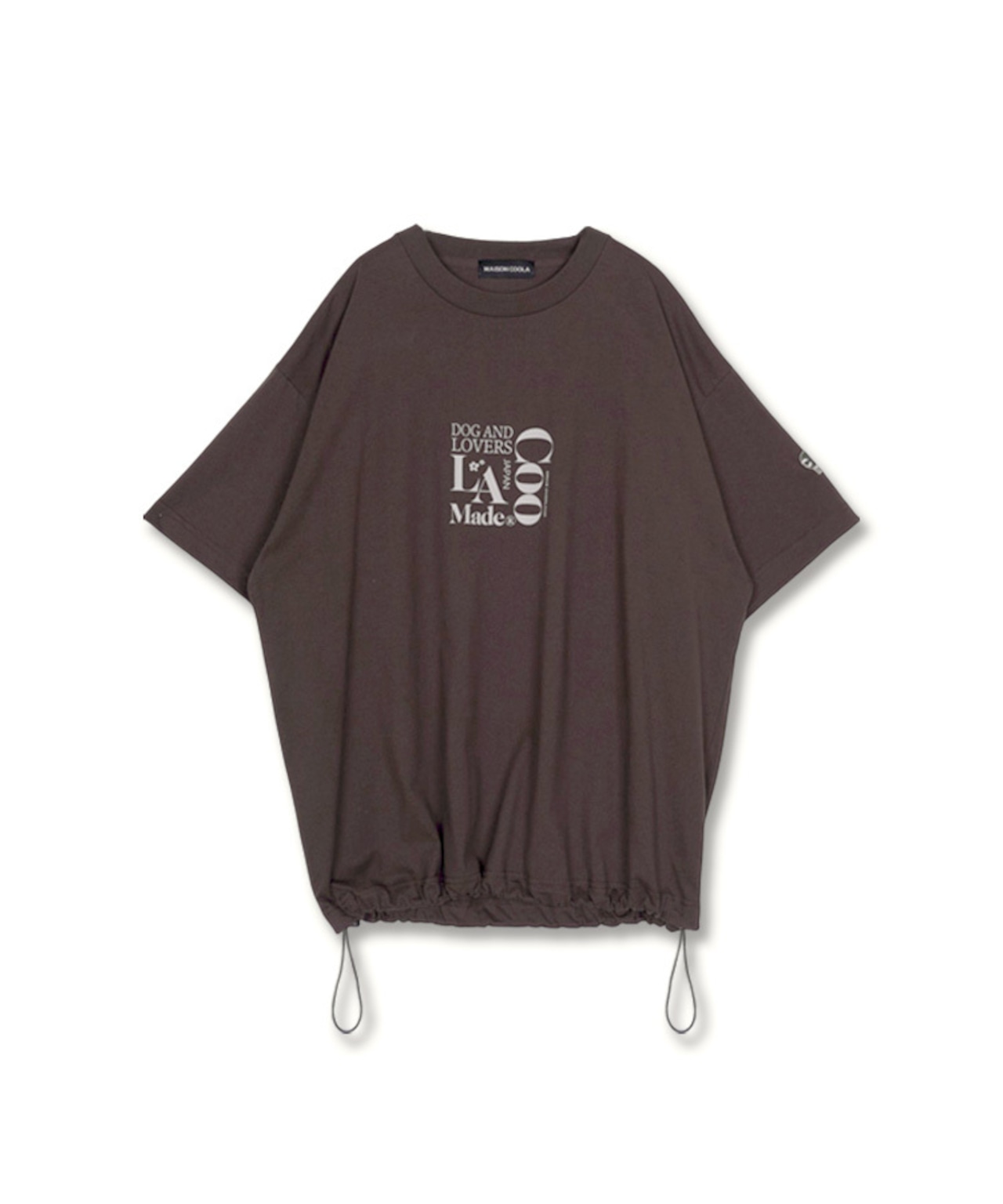 Dog & LOVERS プリントルーズTシャツ (BROWN) CQ-49012
