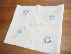 蝶と花の刺繍 クロス(シミあり) 画像15