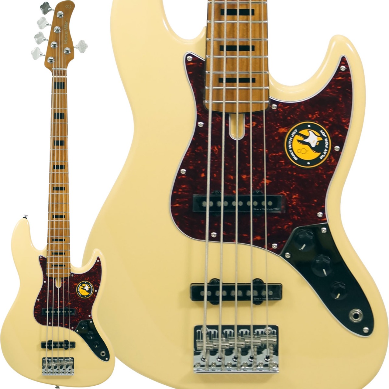 Sire Marcus Miller V5 Alder-5String (VWH/Vintage White) [アルダーボディー＆ローステッドメイプルネック採用 5弦パッシブベース] [アウトレット特価品] 【お買い得セール品】