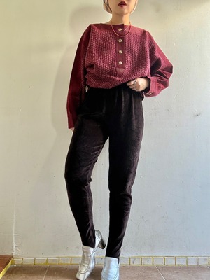 1990s Vintage Elastic Velours Trenka Pants