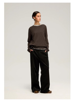 DECESOLO 26AW クリーンフィット バンブーテクスチャー ロングスリーブ