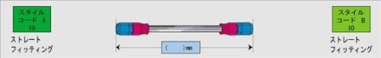 SWAGE LINE(スウェッジライン) イージーオーダーブレーキホース 汎用ホース ストレートフィッティング ステンレス クリアホース 900mm STK-1010M-0900