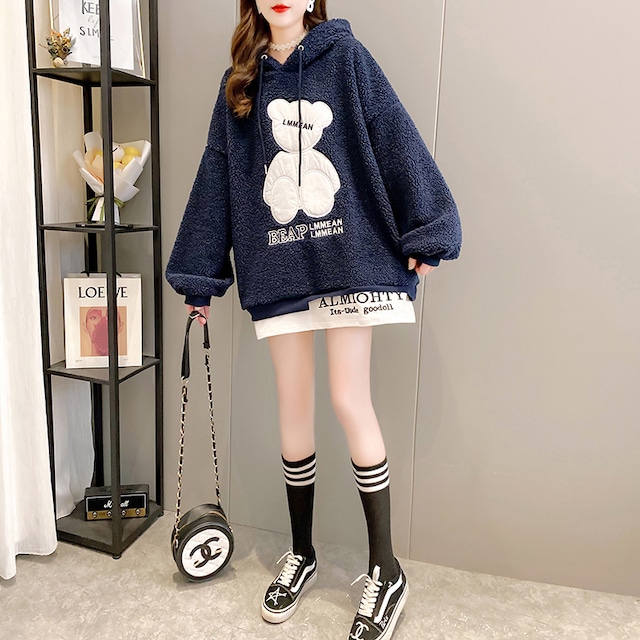 国内発送 T104 ベアーボアパーカー プルーオーバーパーカー パーカー 可愛い 裏起毛パーカー 裏起毛 Happycheek 国内発送 T104 ベアーボアパーカー プルーオーバーパーカー パーカー 可愛い 裏起毛パーカー 裏起毛 Happycheek