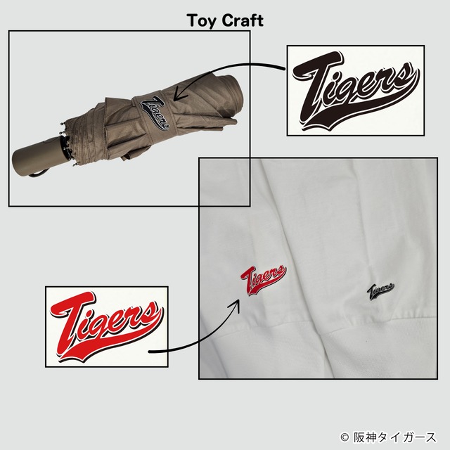 阪神タイガース　【黄/赤/黒Tigersロゴ】アイロンステッカー　《Mサイズ》　