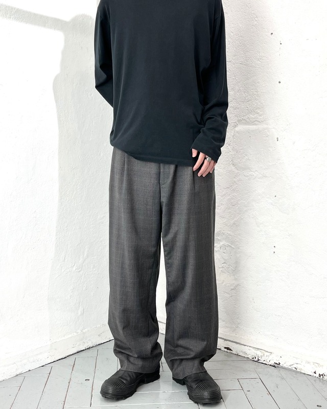 2006AW Y's for men Triple Stitch 2tac Wide Denim Slacks