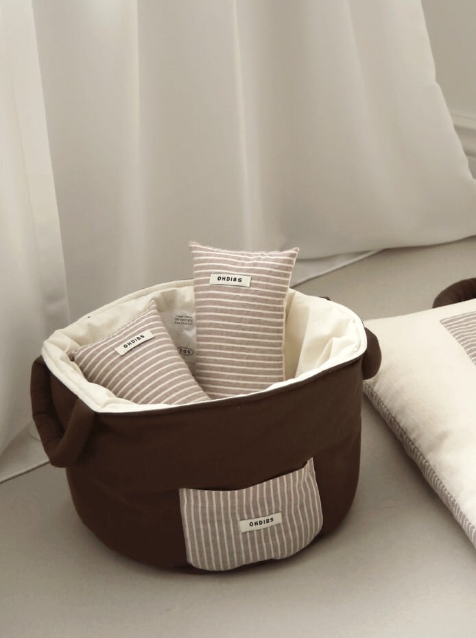 予約【OHDIBS】Cotton Soft Basket (Brown)