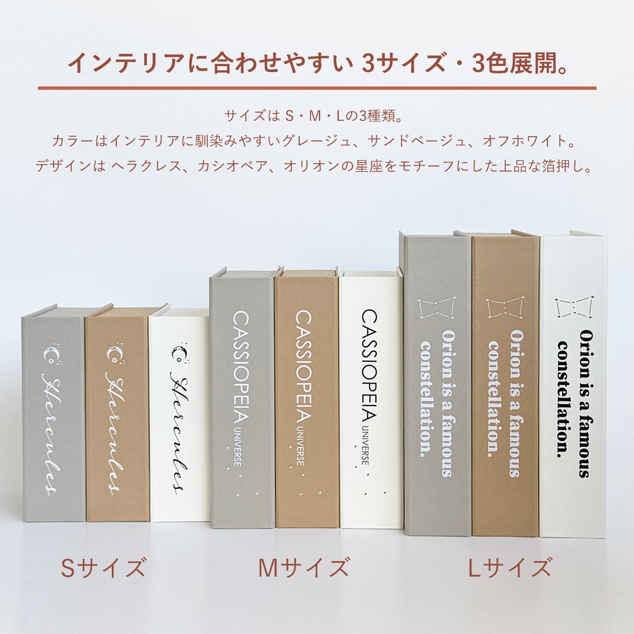 星座デザインのフェイクブック収納（選べる2冊セット） | 【TAKEMEKI