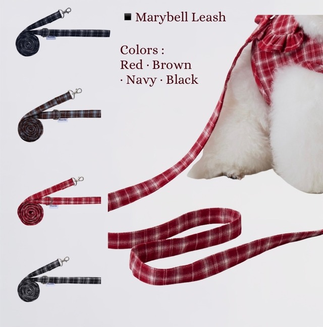 予約販売 Marybell Leash（4 color） 　※リード　単品　韓国犬服　montie
