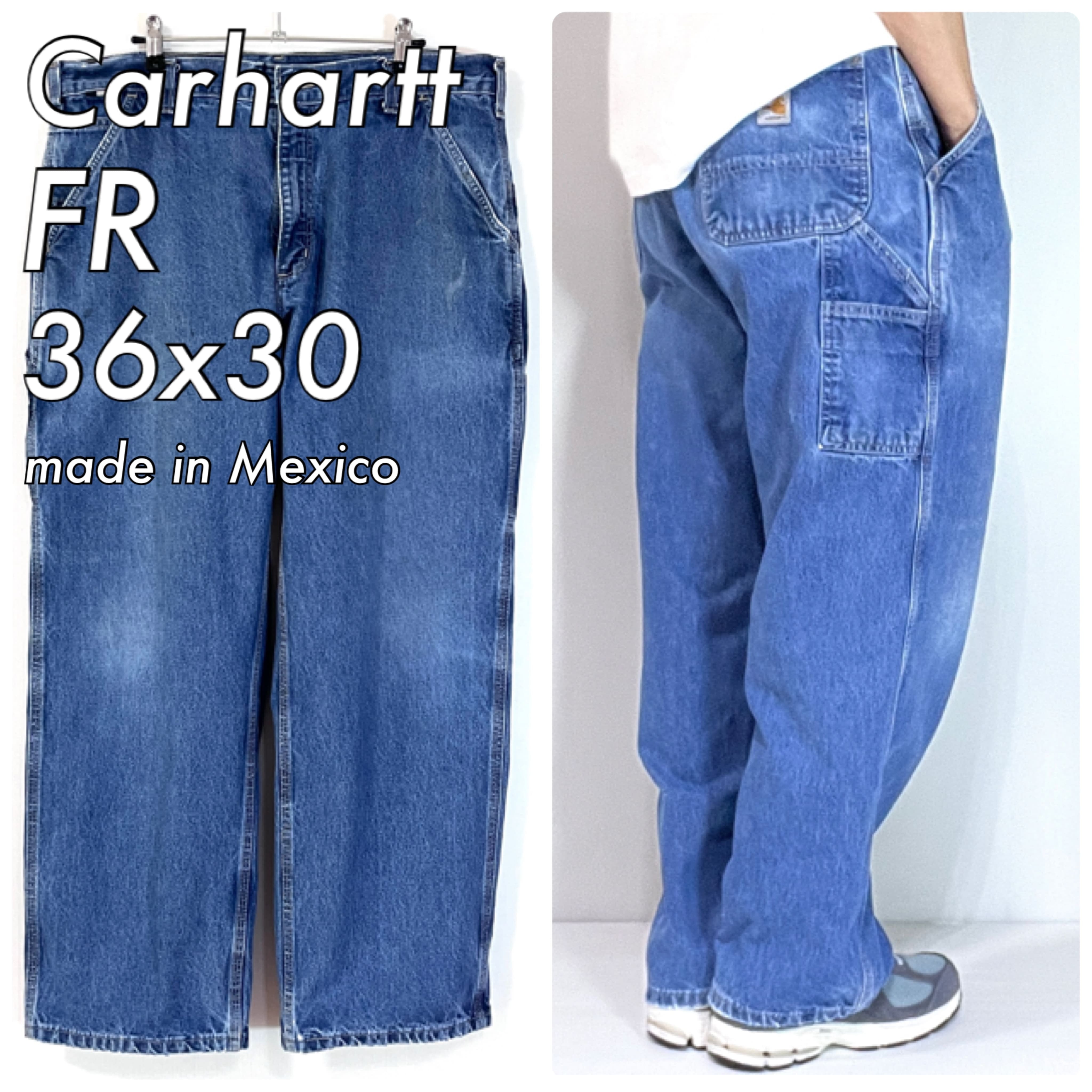 1*z様 カーハート B137 デニム ペインターパンツ W36 L30 メキシ Carhartt カーハート W36 L30 DENIM PAINTER PANTS FR FLAME RESISTANT