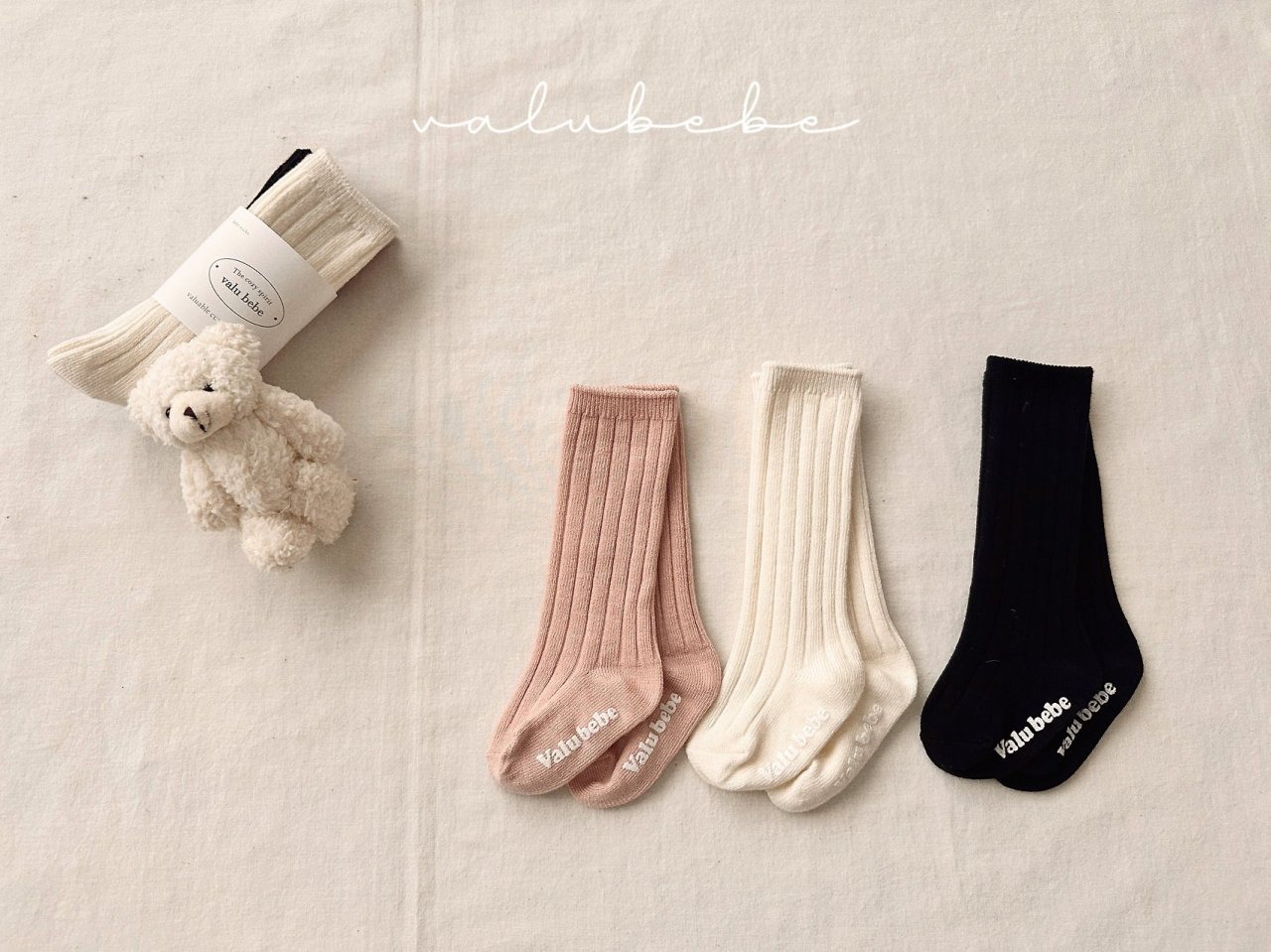 [valubebe] Daily Ribbed Socks 2 / [벨루베베] 데일리골지삭스2
