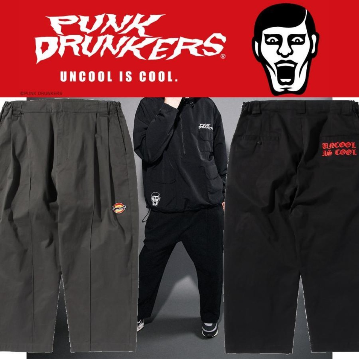 PUNKDRUNKERS 】センターシームワイドチノ パンクドランカーズ 