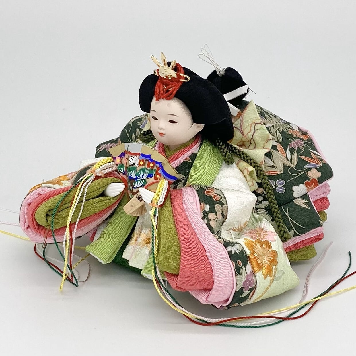 手鞠　人形　お店展示品 手まり雛 ころろ』抹茶あんみつ＆桜もち 二人飾り（税込価格