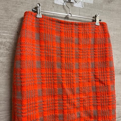 dries van noten ドリスヴァンノッテン 刺繍スカート 36 オレンジ  