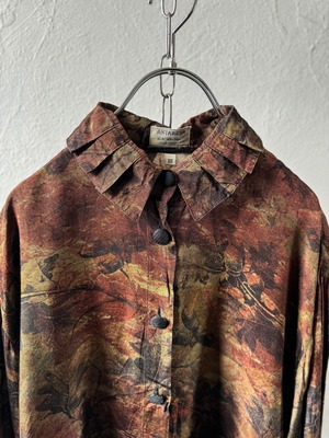 Eur Vintage botanical metallic shirt