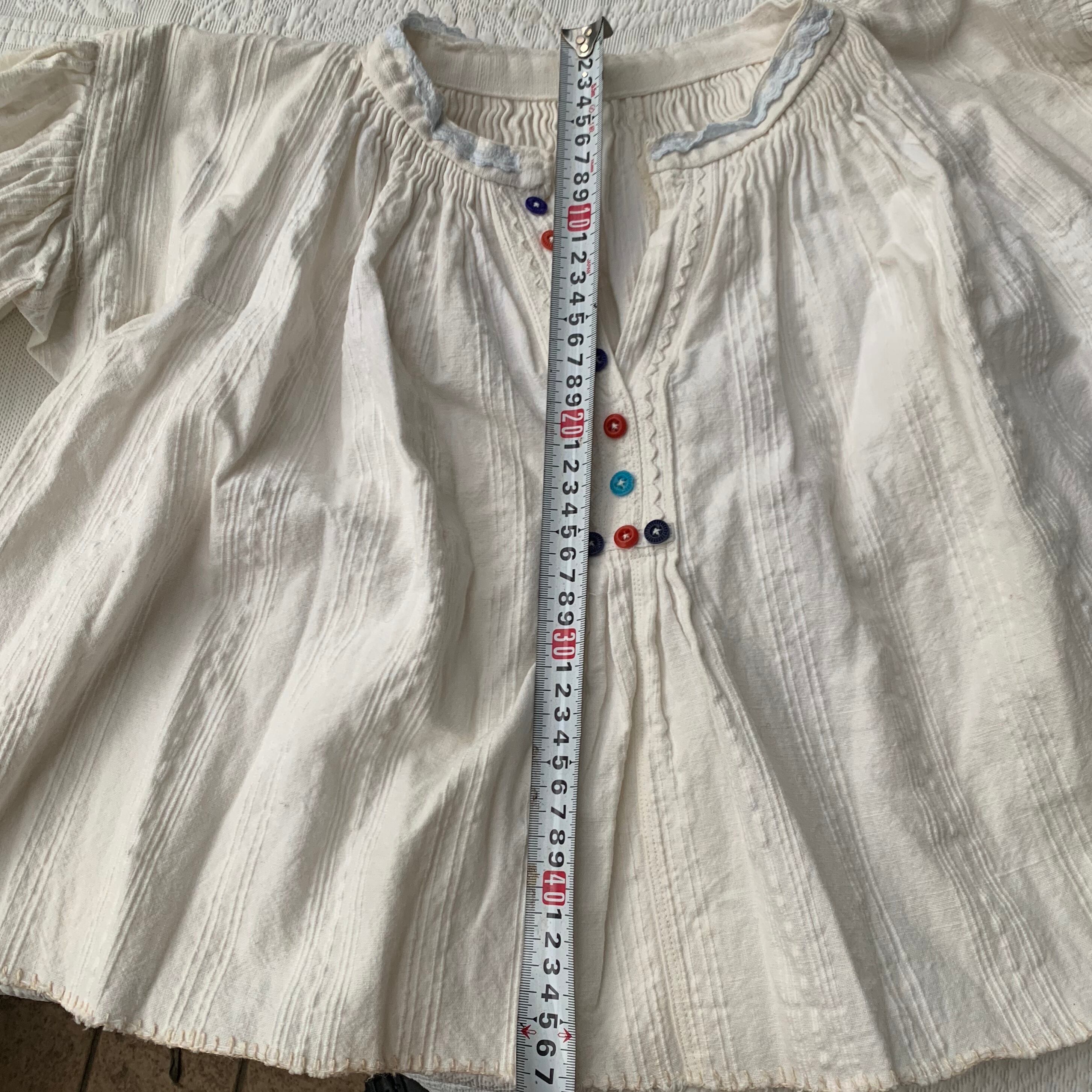 チェコスロバキア アンティーク ボタン ブラウス 民族衣装 | brocante