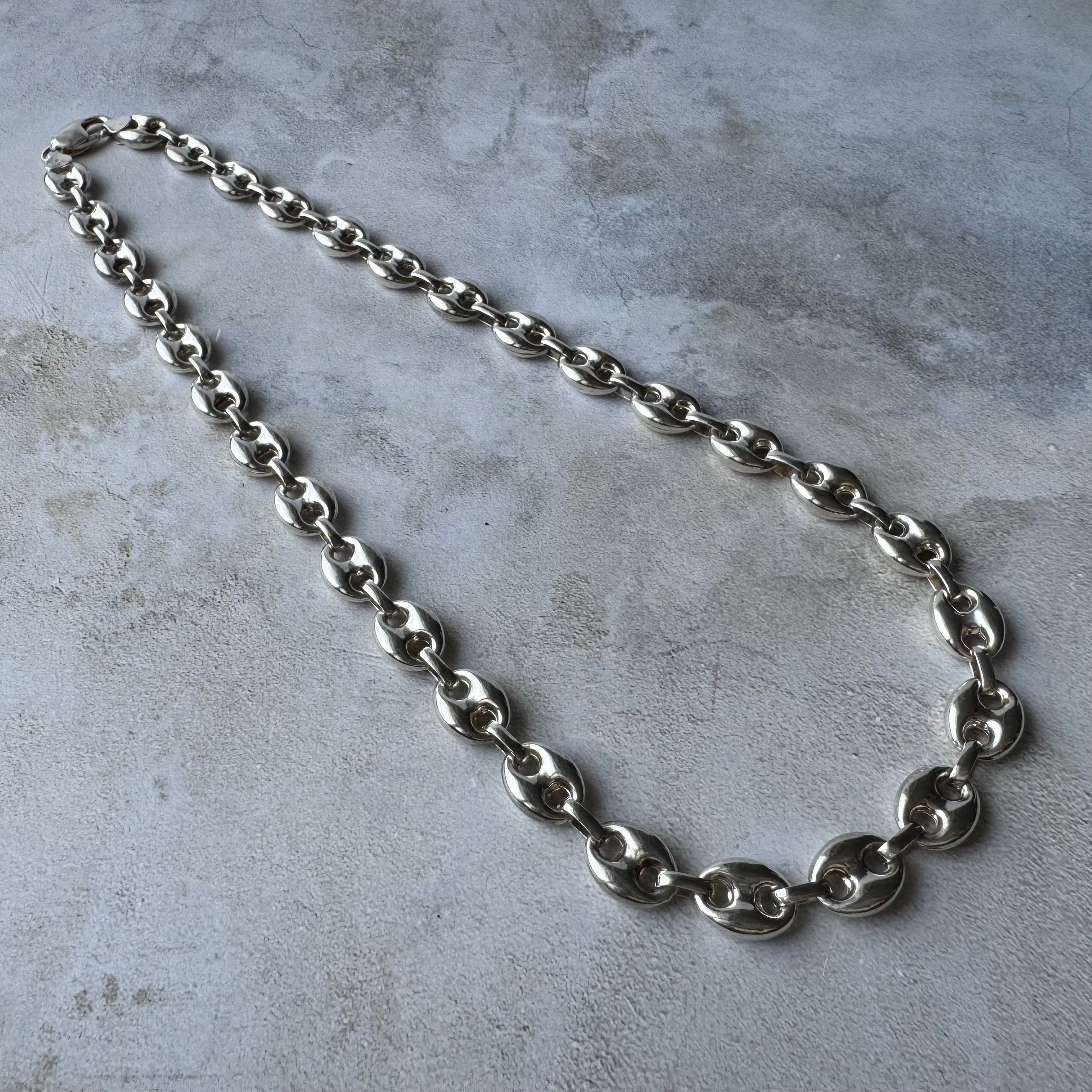 Vintage Mariner Chain Link Necklace Silver925 Made in Italy