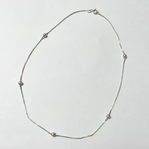 Old 925 Silver Venetian Chain & Beads Necklace Made In Italy