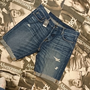 Abercrombie&Fitchメンズデニムハーフパンツ34インチ