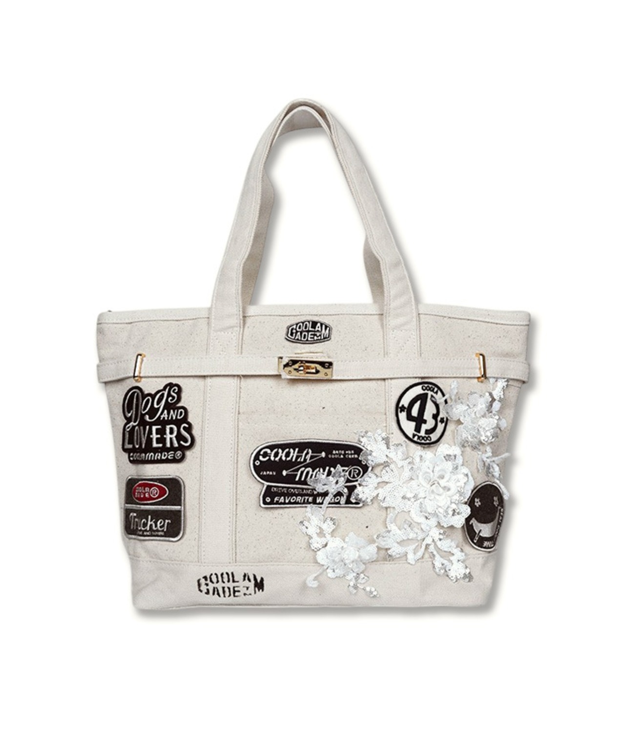 【直営限定ITEM】マルチワッペンターンロックトートバッグ TYPE-D (IVORY)　CQ-48515H