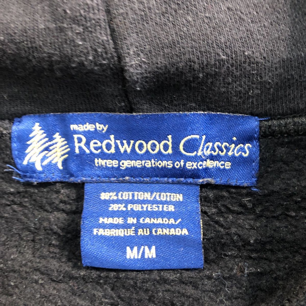 Redwood Classics ロゴ スウェット パーカー M ブラック プルオーバー 