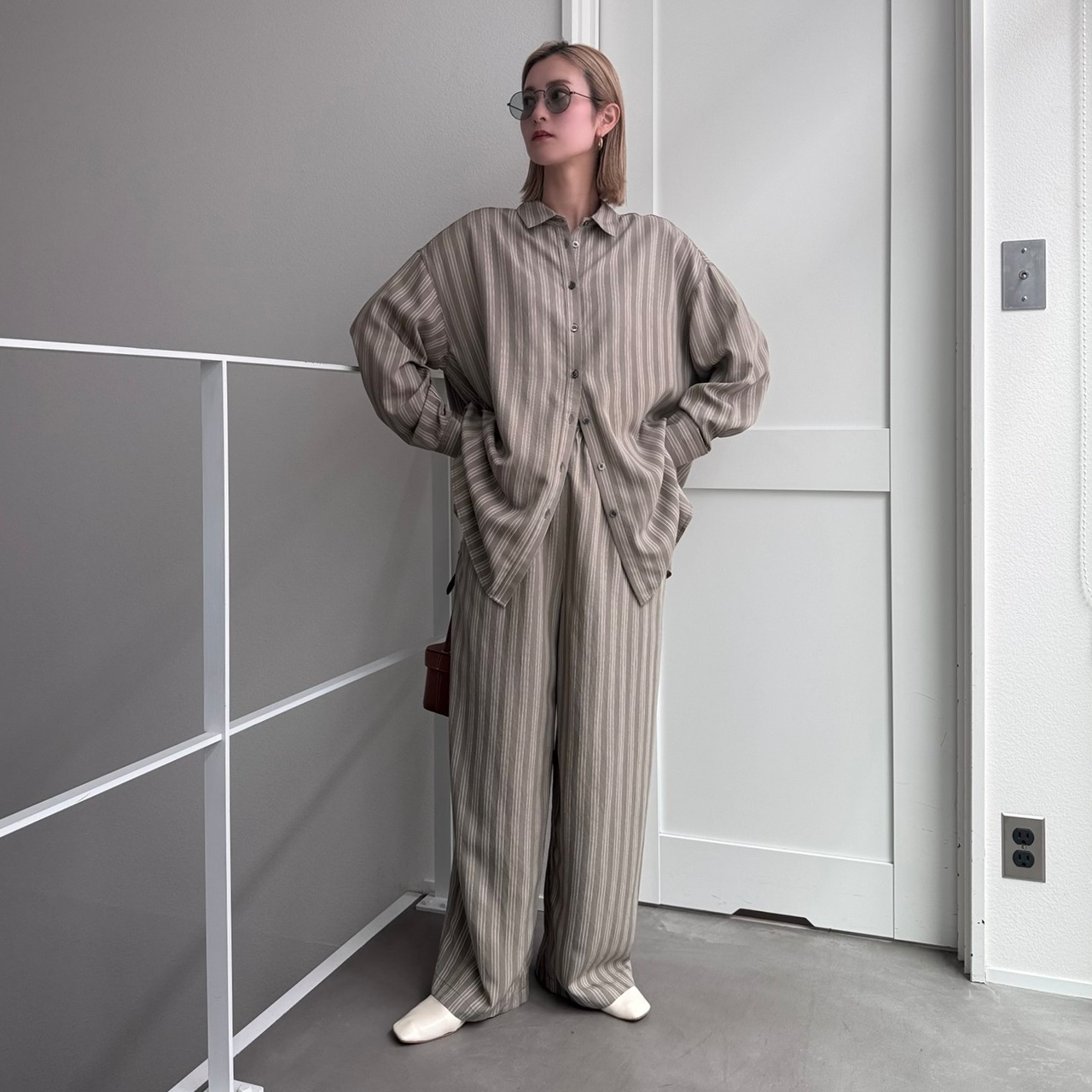 デザインストライプラフPT/ベージュ