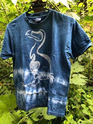 藍染めTシャツ　ドードー  Natural  indigo  Tshirt