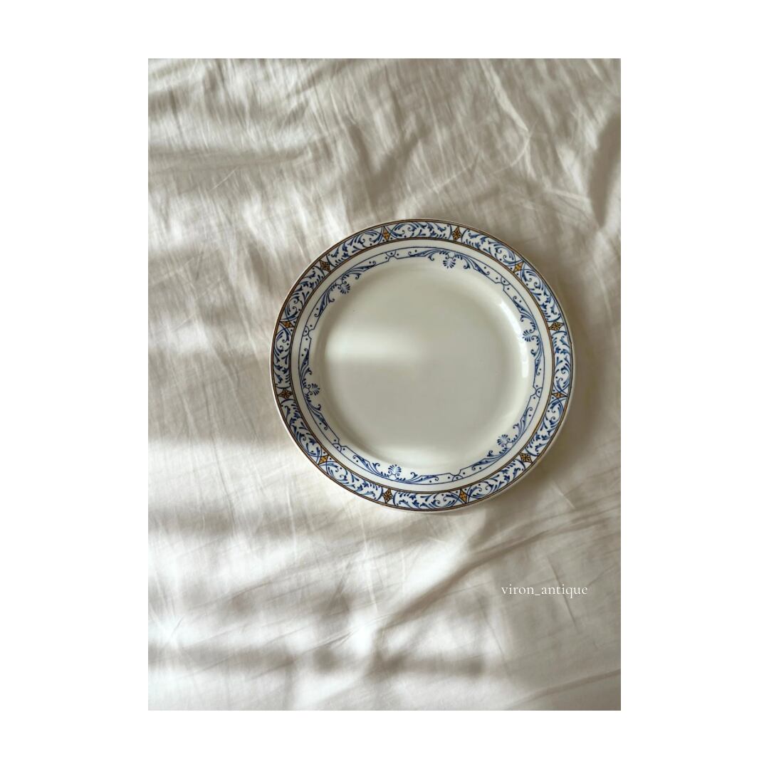 Creil et Montereau クレイユモントロー / “COLBERT” 平皿プレート a