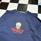 90s USA製 LOONEY TUNES TWEETY キャラクタースウェット ルーニーテューンズ トゥイーティー