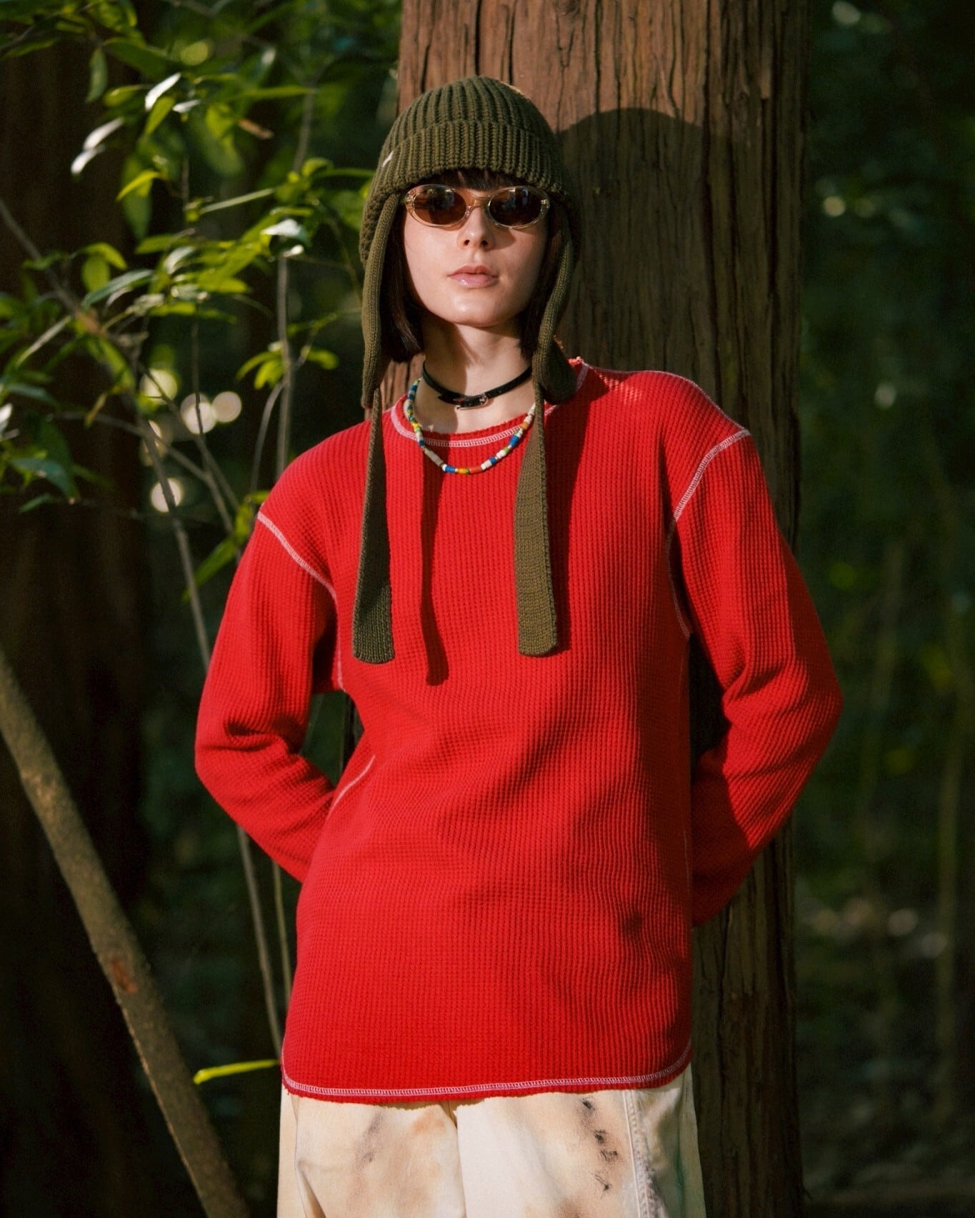 Cotton Waffle Long Sleeve