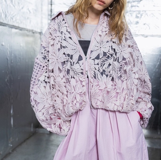アウラアイラ AULA AILA LACE BALLOON BLOUSON