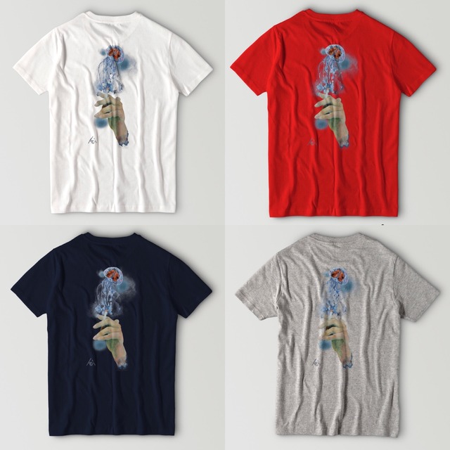 イラストレーター へい汰 デザイン クラゲ タバコ アート 半袖tシャツ シャツ Attaboy