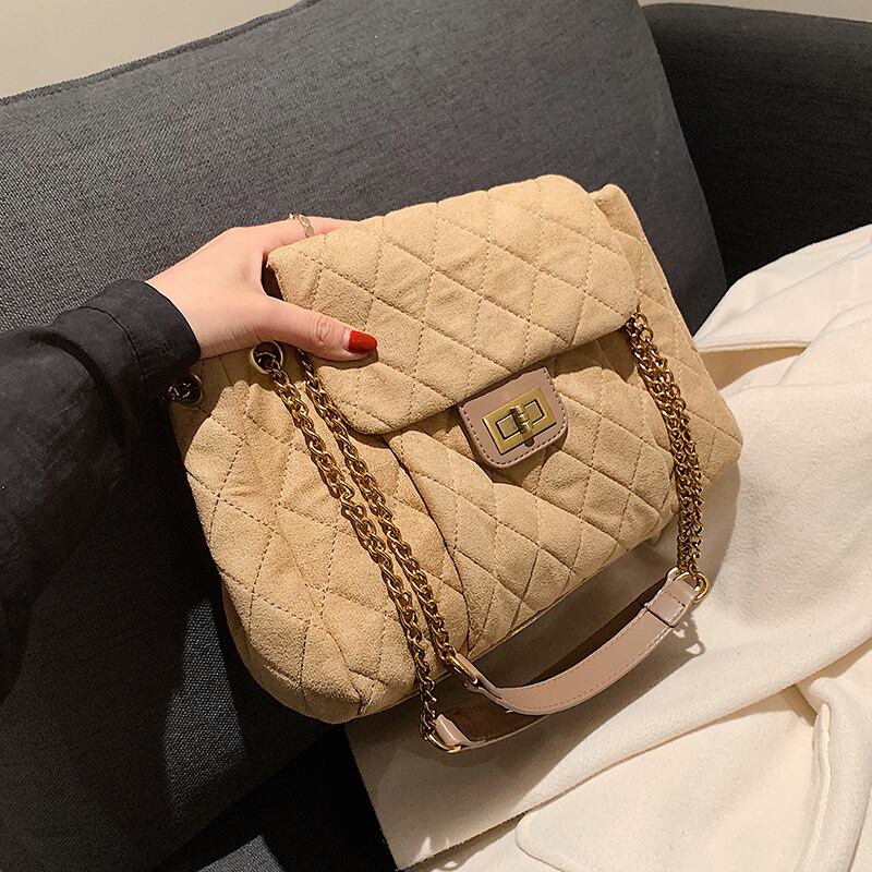 刺繍オータムチェーン ショルダーバッグ 秋物 トートバッグ 手作りハンドバック30633855962