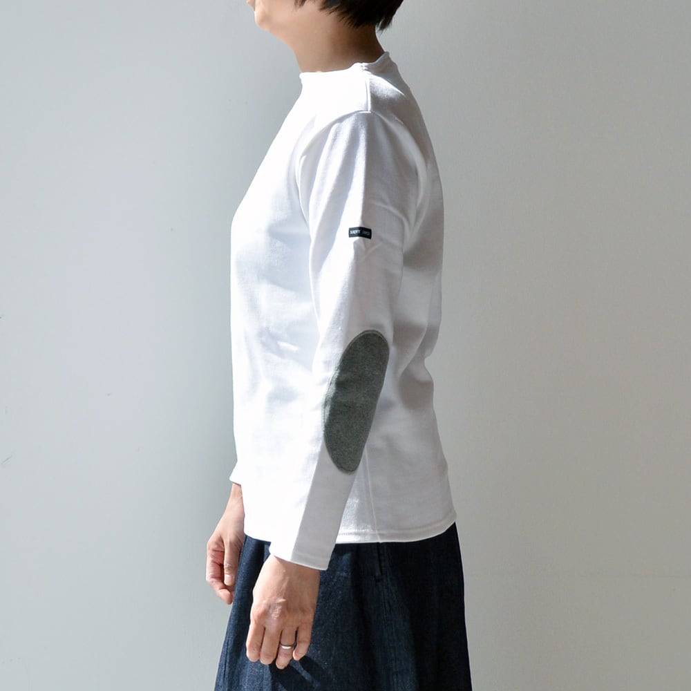 セントジェームス SAINT JAMES ウエッソン無地エルボーパッチ(13 JCOUES.COUD.R)NEIGE GRIS T1【レターパックプラス可】