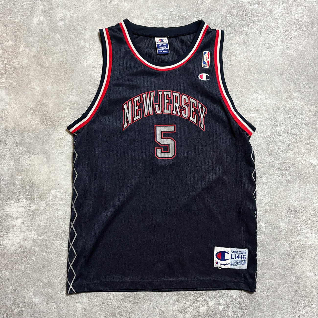 Jason Kidd 【New Jersey Nets】 Kids Game Shirt. Champion | am3:41