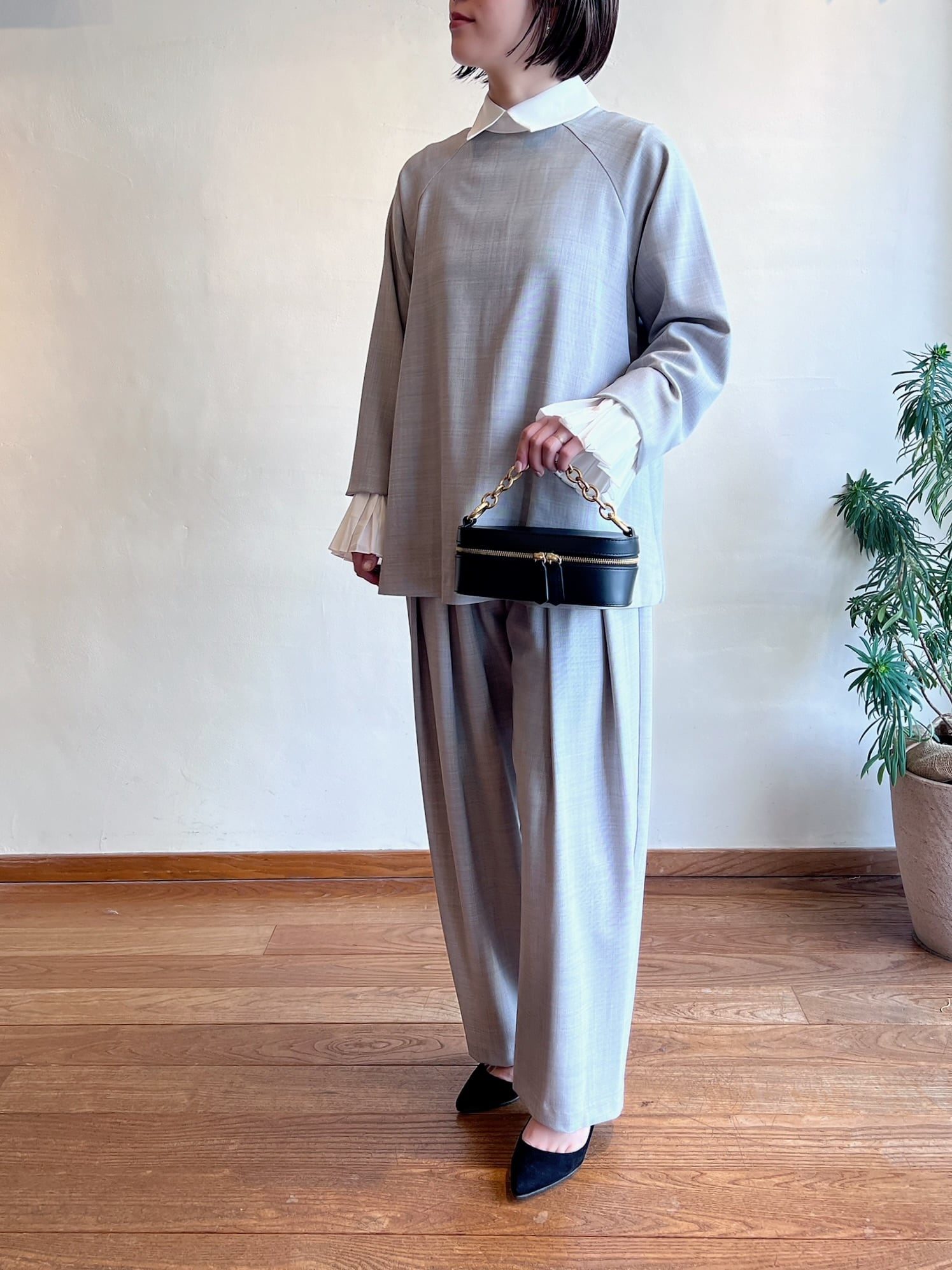 再入荷】MARGAUX VINTAGE / ウエストロゴタックパンツ | anouk