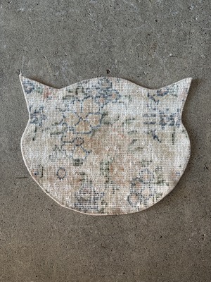 ヴィンテージ　トルコラグ　トルコ絨毯　キャットマット　50x40　CAT095