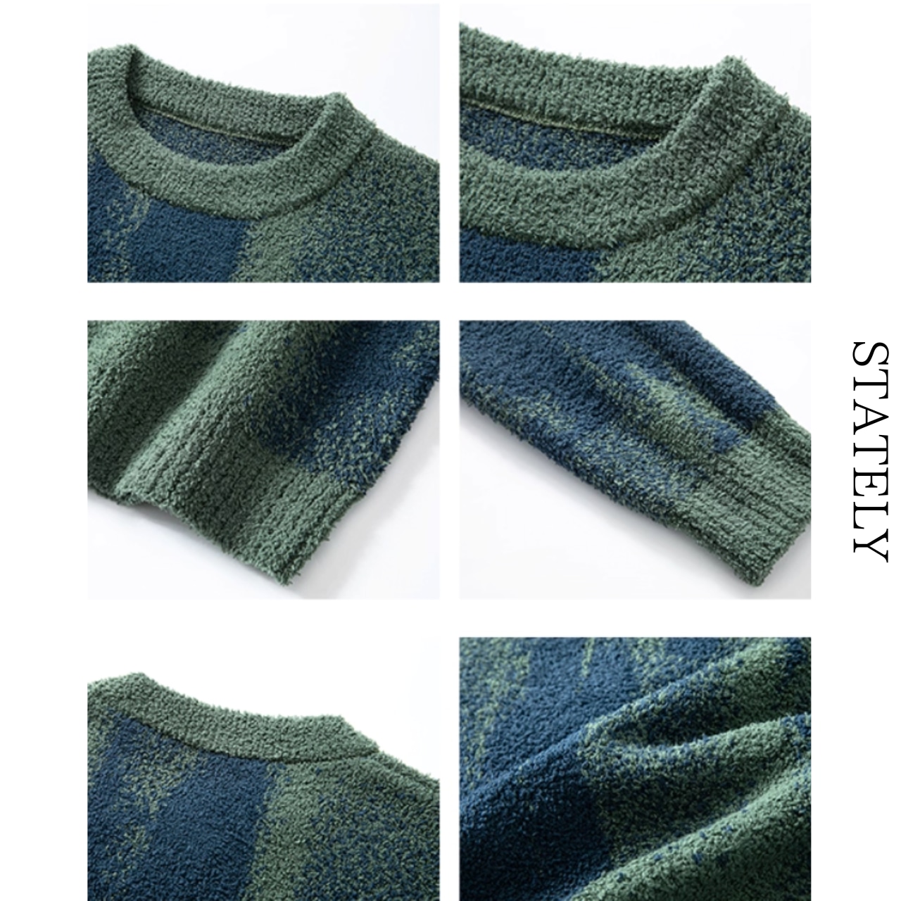 Blur Pattern Knit Pullover/3color_T156・画像4