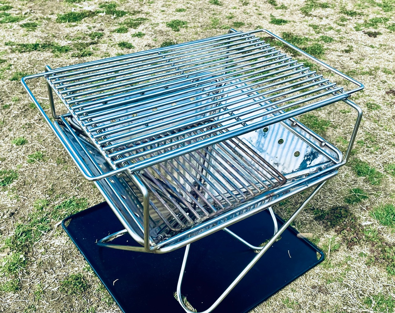 スノーピーク焚火台M直乗せ対応　ステンレスグリルネットRadeau M