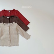 ミミマーケット / mimimarket / リブカーディガン / 韓国子供服 / キッズ / 26winter〖取寄〗*S~L*
