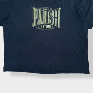 【PARISH NATION】6XL Tシャツ 超ビッグシルエット ビッグサイズ ロゴ プリント 半袖 黒 US古着