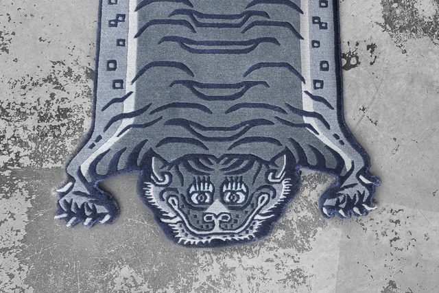 Tibetan Tiger Rug 《Sサイズ•ウール・オリジナル3・アッシュグレー498》チベタンタイガーラグ
