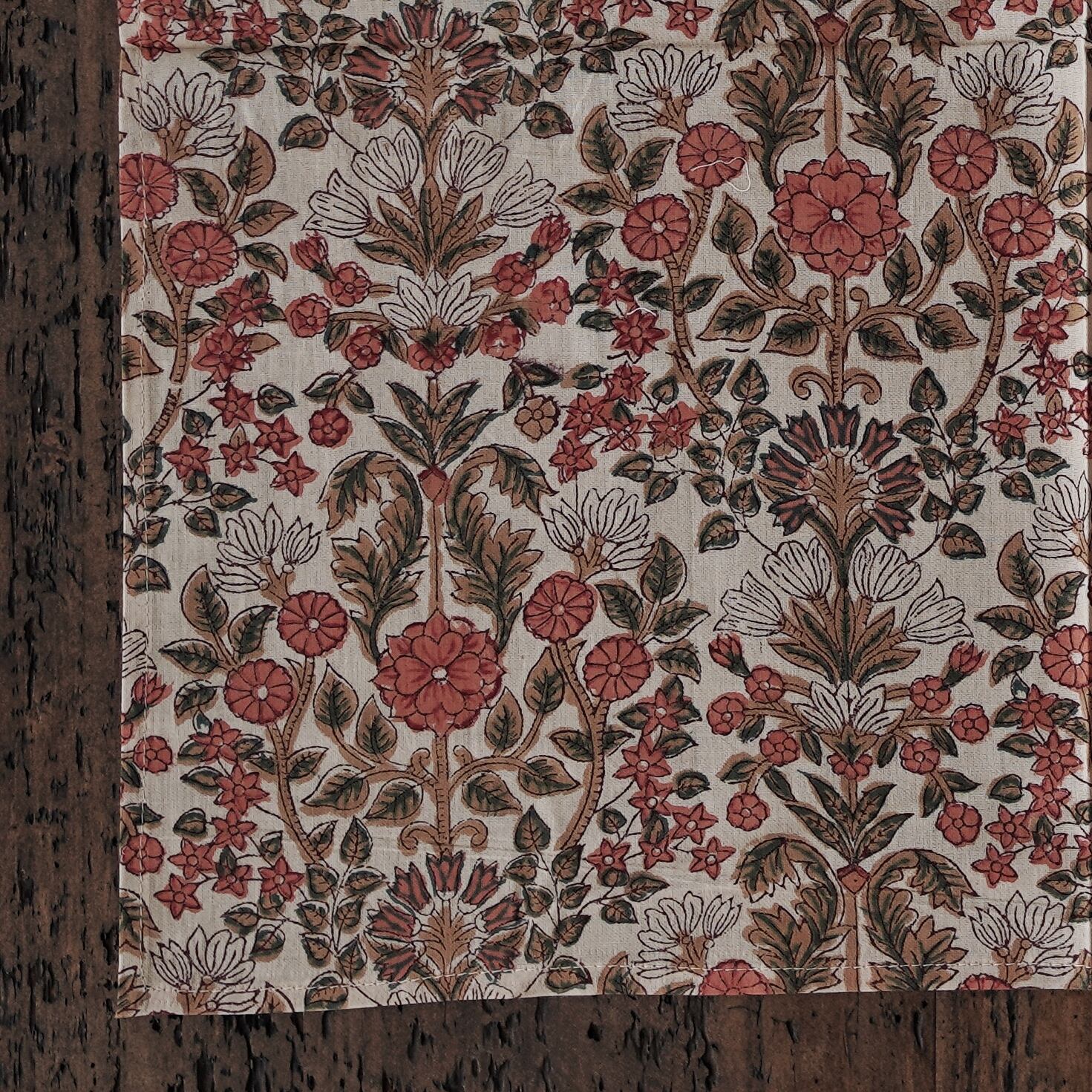 インド綿100% ブロックプリントバンダナ