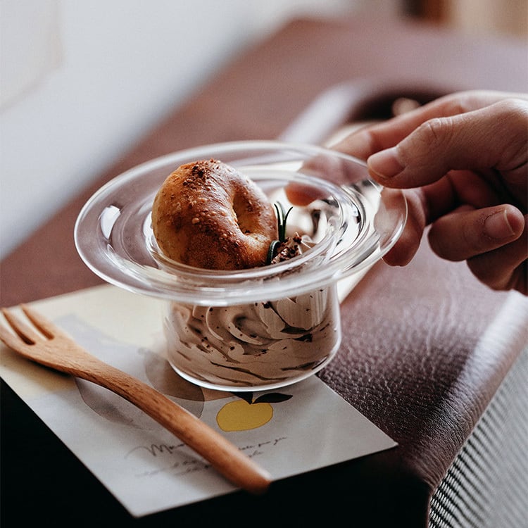 デザートボウル ■ 5点 ガラスボウル 皿 オリエンタル柄 青 蚤の市 デザートボウル □ 5点 ガラスボウル 皿 オリエンタル柄 青