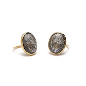 【SPECIAL PRICE】S925 SINGLE STONE THIN RING -BLACK RUTILE QUARTZ-