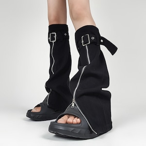 knee-high zippered leg warmers la2414